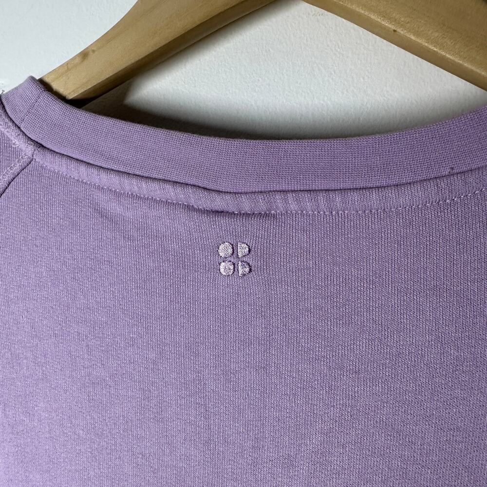 Sweaty Betty Pastel Lavender After Class Longline Sweatshirt Organic Cotton Sz M - Picture 8 of 11